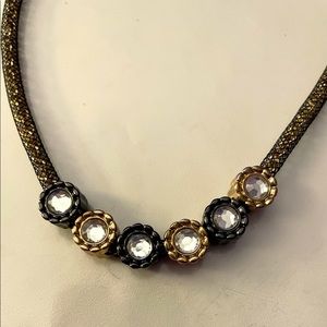 Beautiful Gold Wrapped Mesh necklace